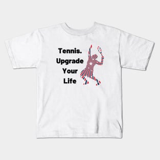 US Open Tennis USA Flag Silhouette Kids T-Shirt